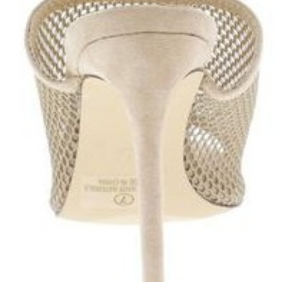 💜Camel Suede Open Toe Mesh Mule Stiletto Heels - Picture 2 of 2